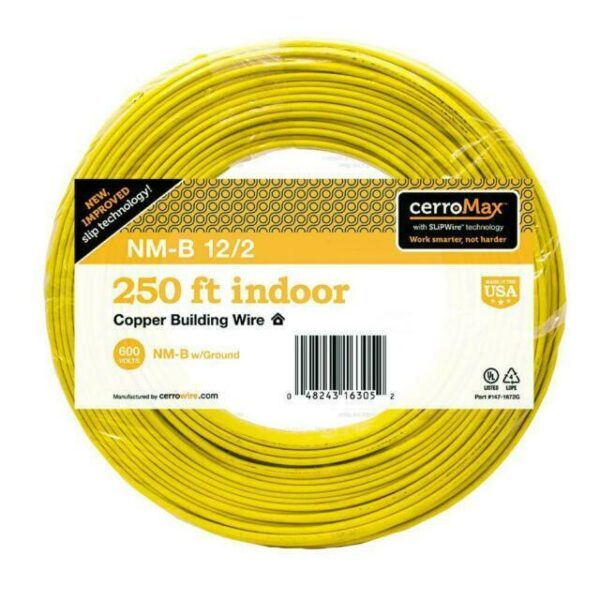250 ft. 12/2 Solid NM-B W/G Wire BY CERROMAX
