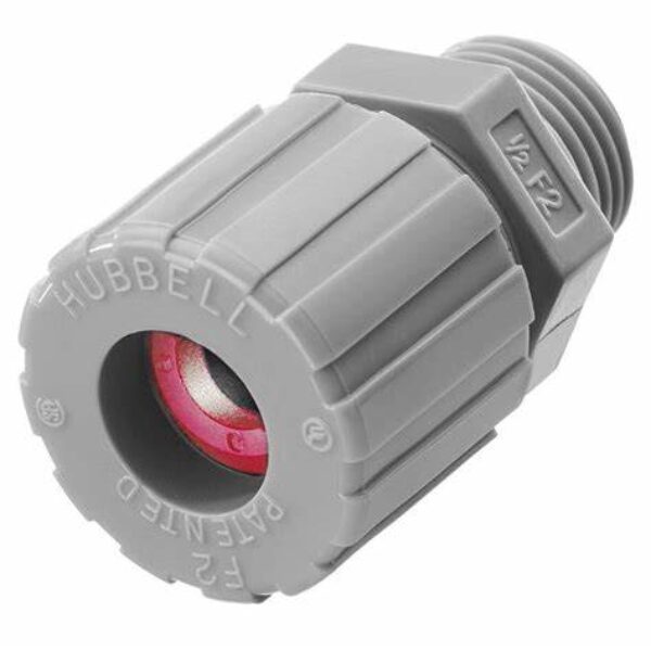 Hubbell / Kellems SHC-1044-CR 1" x 1.00"-1.13" Straight Male Cord Connector - Nylon