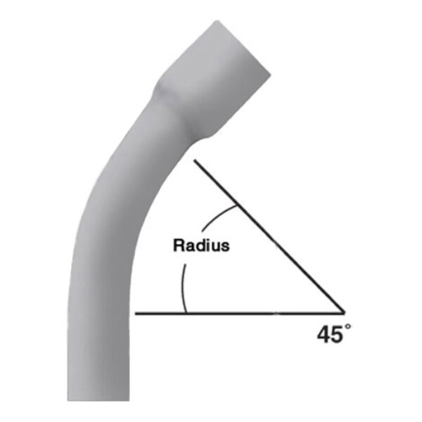 2 in. 45-Degree Schedule 40 PVC Belled End Standard Radius Elbow BY CARLON