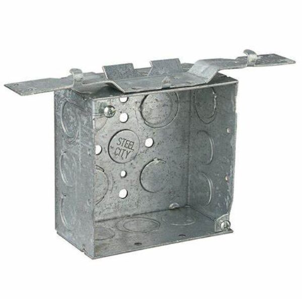 4 in. Metallic Square Box with CV Bracket