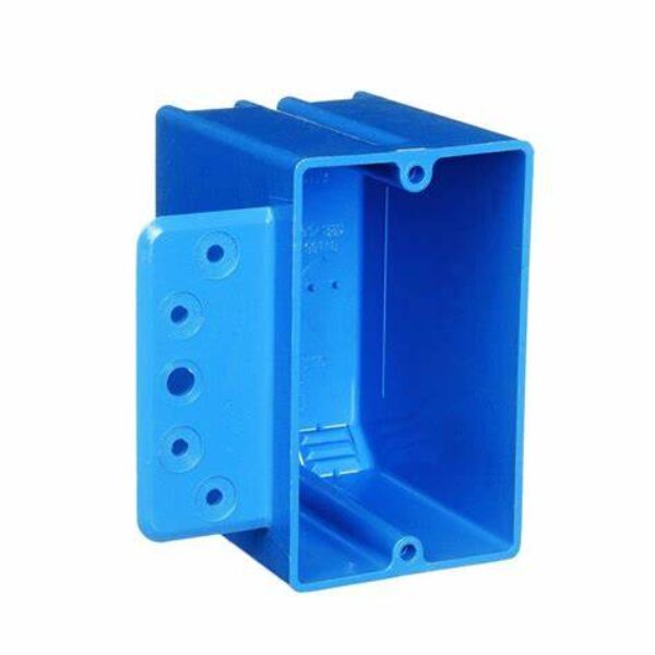 PVC Blue 1-Gang 18 cu. in. New Work Electrical Switch and Outlet Box with Bracket