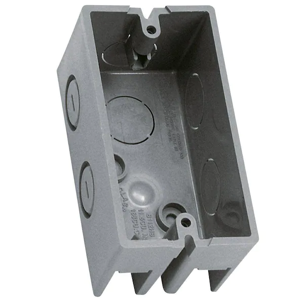 Gray 1-Gang 12 cu. in. New Work Non-Metallic Handy Box